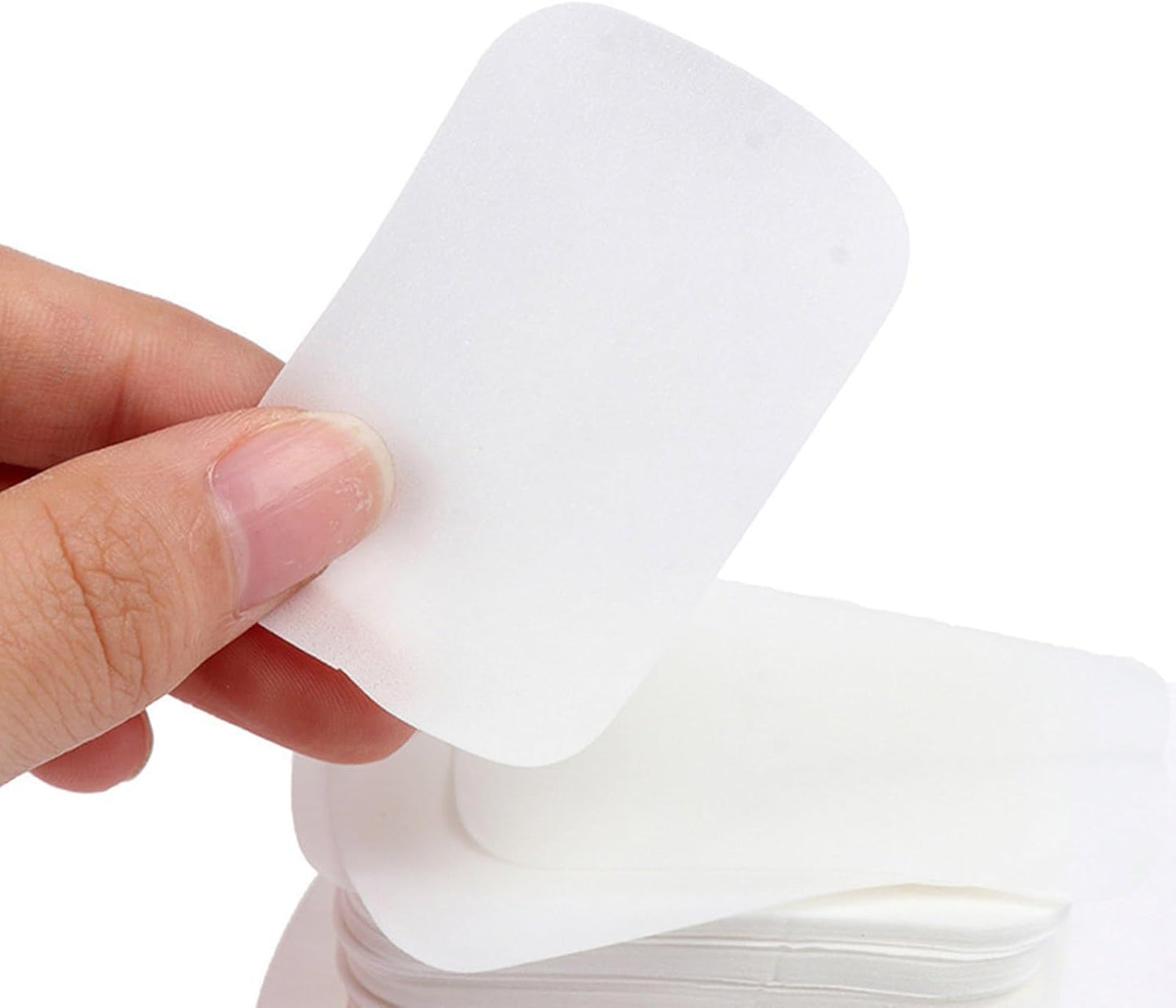 Labriciyon 500 Pieces White Portable Disposable Paper Soap Sheets for Travel and Outdoor Use