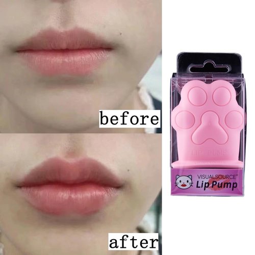 SFBBCLOZ Lip Plumper Cute Silicone Cat Paw Lip Pumper Device Quick Natural Lip Enhancer Tool Fuller Lip For Beauty Gadgets Sexy Lip Mouth (Pink)