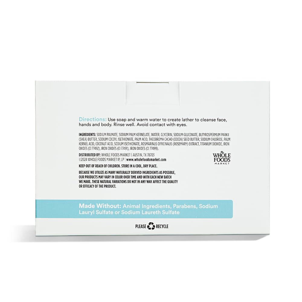 365 by Whole Foods Market, Fragrance Free Bar Soap, 30 Ounce, 8 Count