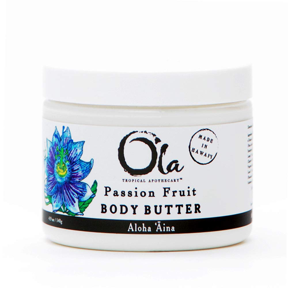 Tropical Apothecary Passion Fruit Body Butter – Moisturizing with Pure Coconut Oil and Hawaiian Plant Extracts - Ideal for Dry Skin - 5.6oz