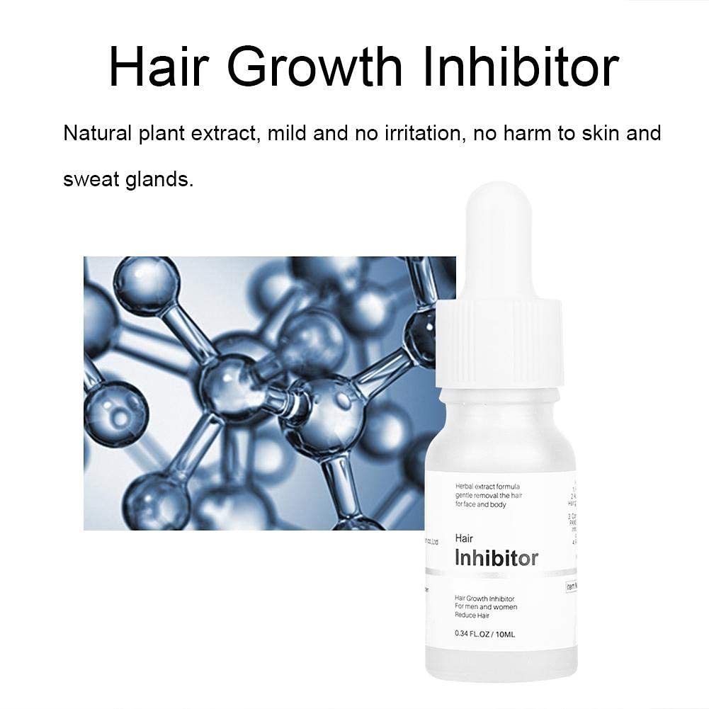 Generic Mild Hair Growth Inhibitor Serum,for Face, Arm, Legs Body Hair, Unscented, 0.34 Fl Oz, Lotion, Natural Plant Extract, Unisex