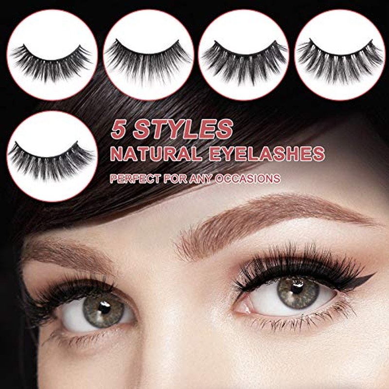 30 Pairs Lashes, New 6 Style Eyelashes Natural Look to Dramatic Long False Eyelashes, Handmade Reusable Fake Eyelashes (30 Pairs with Portable Boxes)