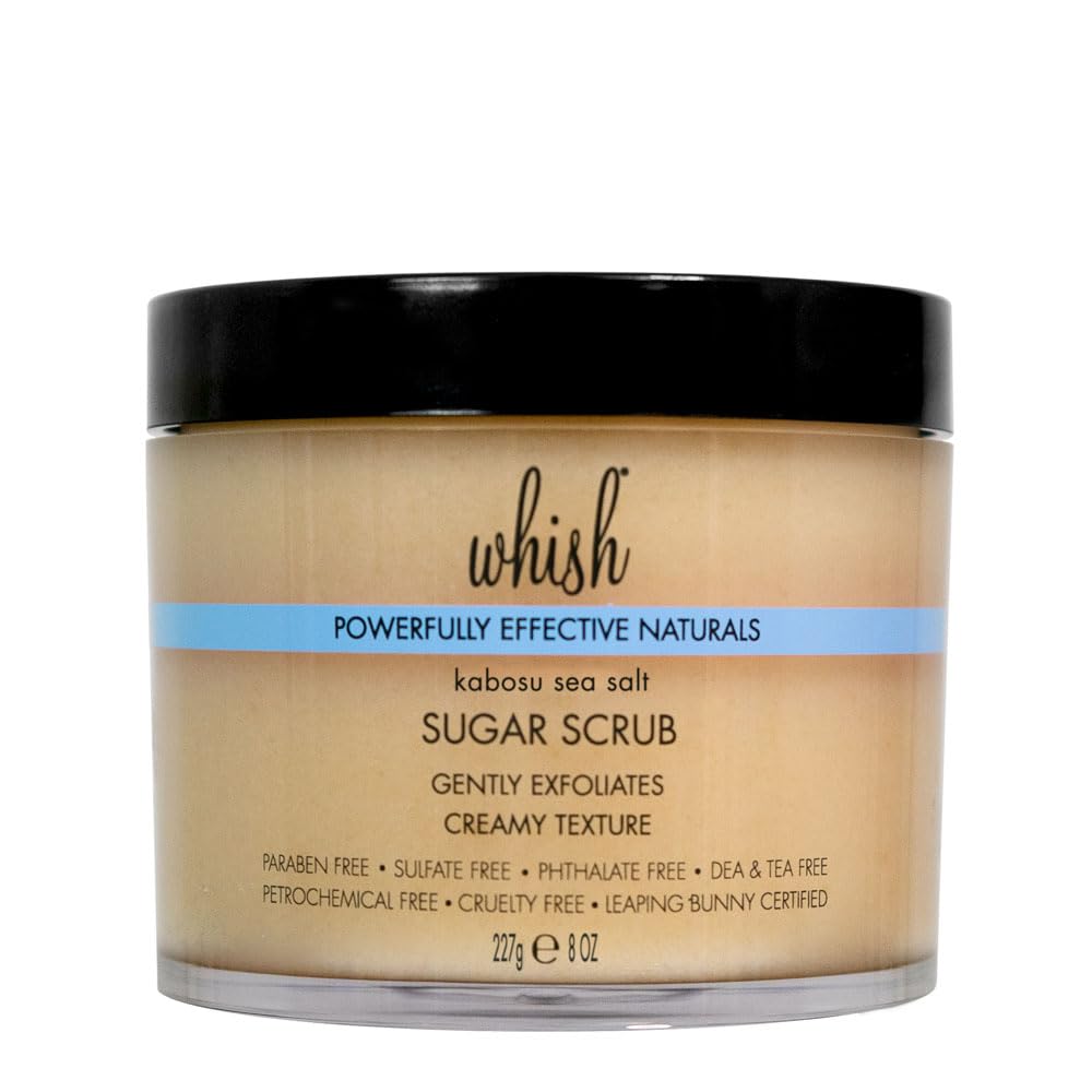 Whish Exfoliating Brown Sugar Body Scrub with Shea Butter, Aloe & Raspberry