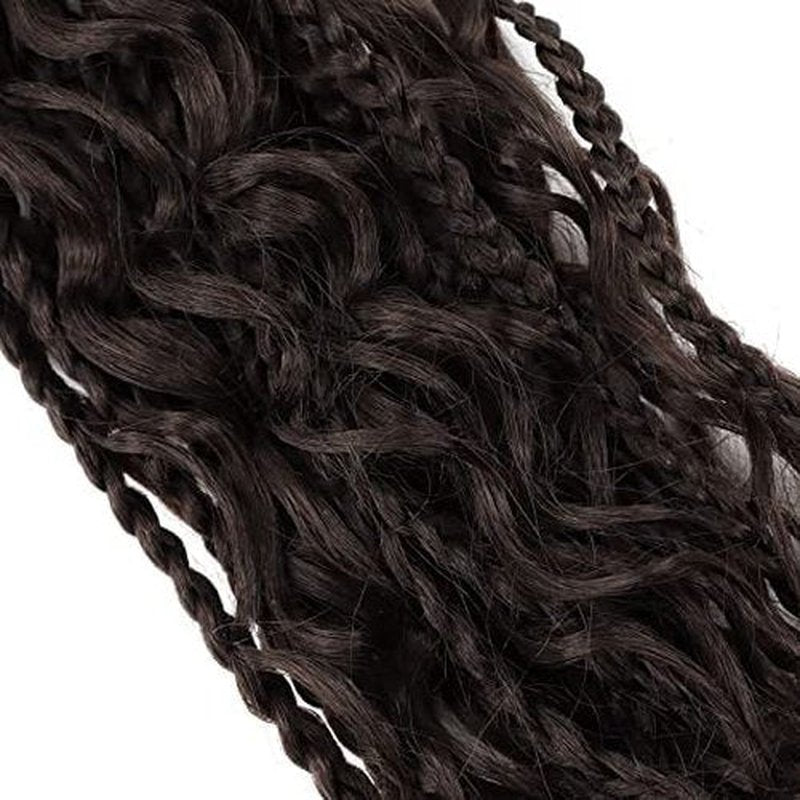 Goddess Box Braids Crochet Hair 12 Inch Boho Crochet Box Braids With Curly Ends,Bohomian Box Braids Crochet Hair Pre-looped 8 Packs Synthetic Braiding Hair Extensions #4