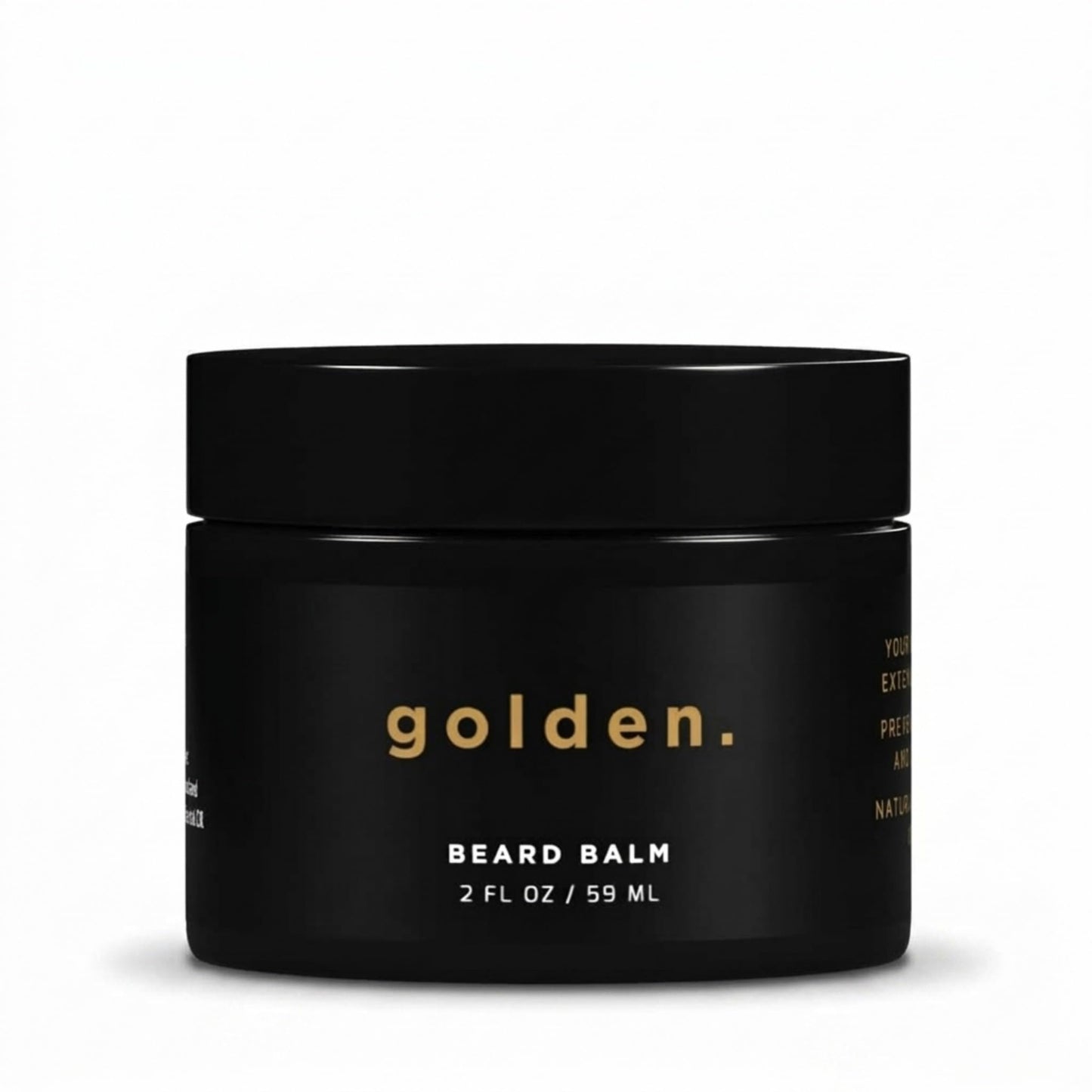 Golden Grooming Beard Balm - Tames Flyaways & Promotes Thicker Growth - Natural Styling Wax with Shea & Mango Butter - Relieves Beard Itch & Dandruff - Signature Fresh Scent, 2oz