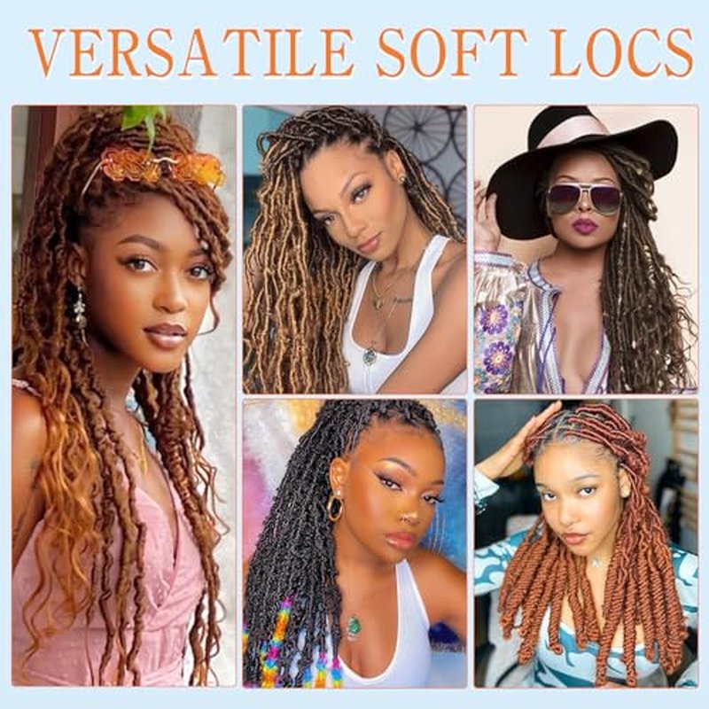Short Soft Locs 10 Inch 7 Packs Color 4 Faux Locs Crochet Hair Pre Looped Soft Locs Crochet Hair For Black Women(10inch, 7 Packs, 4#)