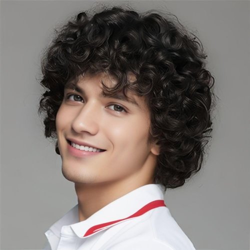 Salaibs Mens Black Short Curly Wig California Synthetic Heat Resistant Wigs for Cosplay Costume Daily Use