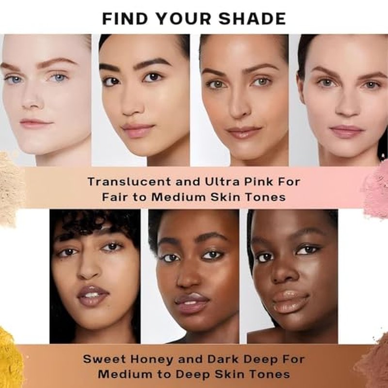 Luminance Milano Pink Powder, Beauty Blurring Setting Powder, Allaur Beauty Pink Setting Powder, Allaur Beauty Blurring Powder Pink for All Skin Tones(01#)