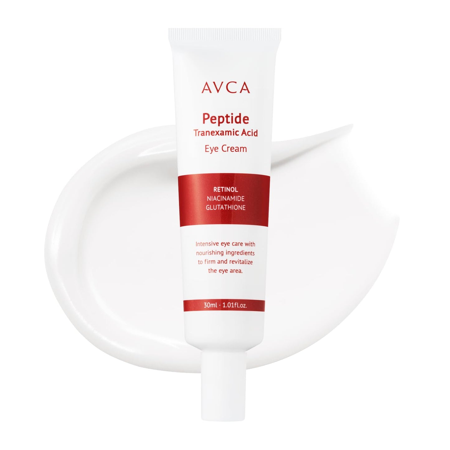 AVCA Peptide Eye Cream with Tranexamic Acid – Korean Under Eye Cream for Dark Circles, Fine Lines & Firming – Retinol, Niacinamide & Hyaluronic Acid, 30ml(1.01 fl.oz)