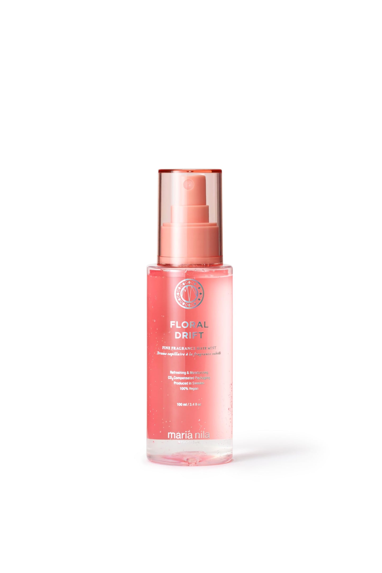 Maria Nila, Floral Drift 3.4 Fl Oz, Hair Mist with Floral-Fruity Scent. For Fragrant Refresh & Weightless Hydration, 100% Vegan