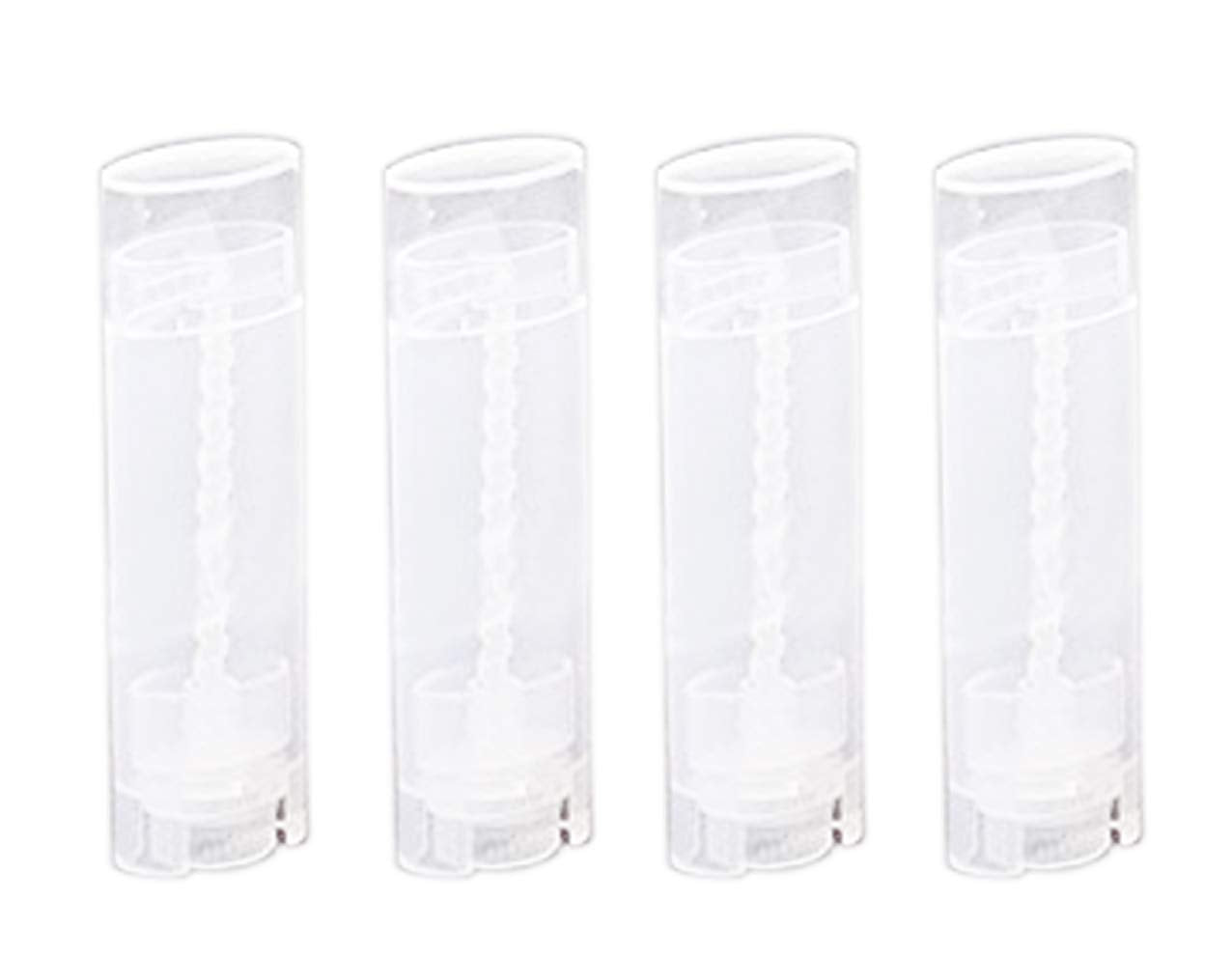 CTKcom 100 Pcs Oval Lip Balm Tubes With Lids, Empty Plastic Containers 5ml 5Gram, 100Pcs
