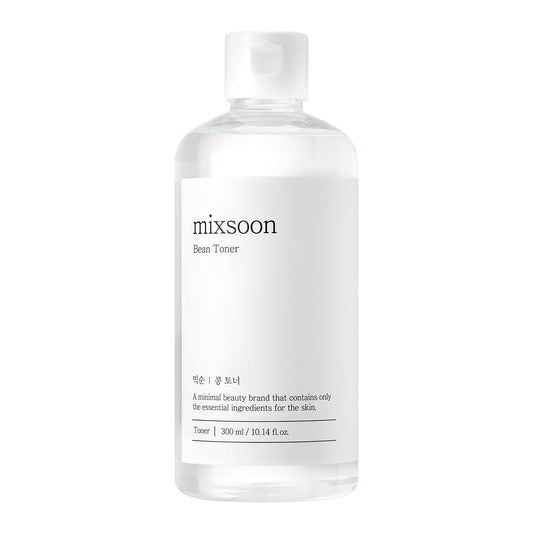 mixsoon Bean Toner Hydrating Facial Toner, Fermented Bean Extract, Hyaluronic Acid, Gentle Daily Care for Smooth, Radiant Skin 300ml / 10.14 fl.oz. Korean Glass Skin Care