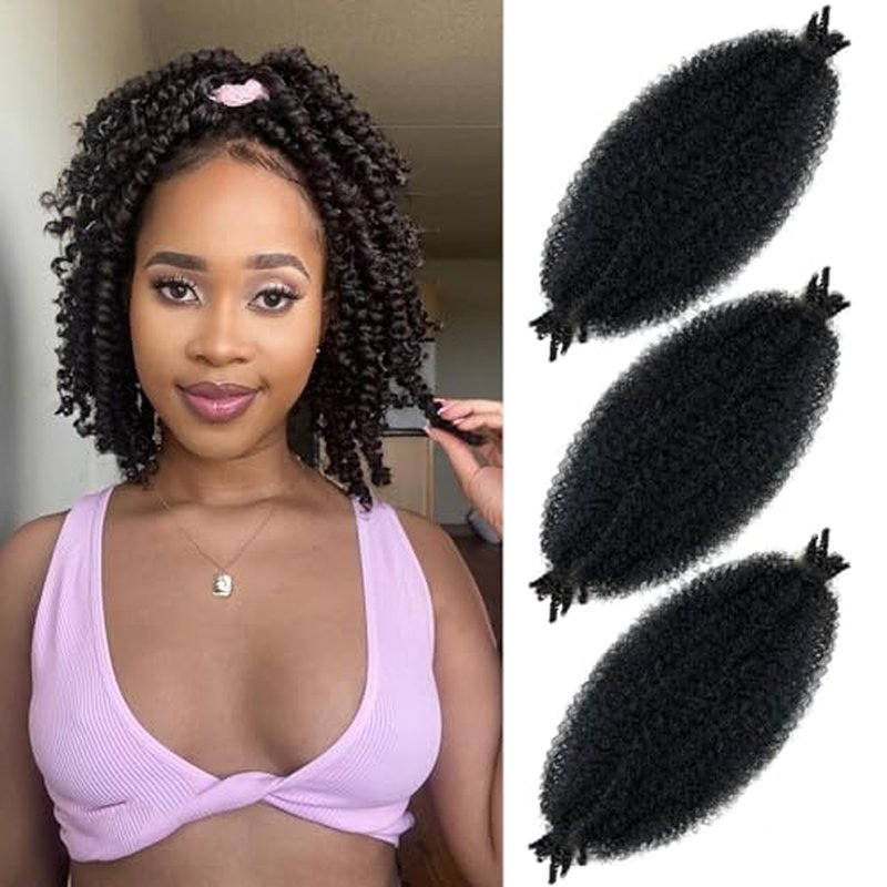 8 Packs Cuban Twist Hair 12 Inch Marley Twist Braiding Hair Crochet Color T30# Afro Spring Twist Hair Afro Marley Kinky Hair Afro Twist Hair for Soft Faux Locs