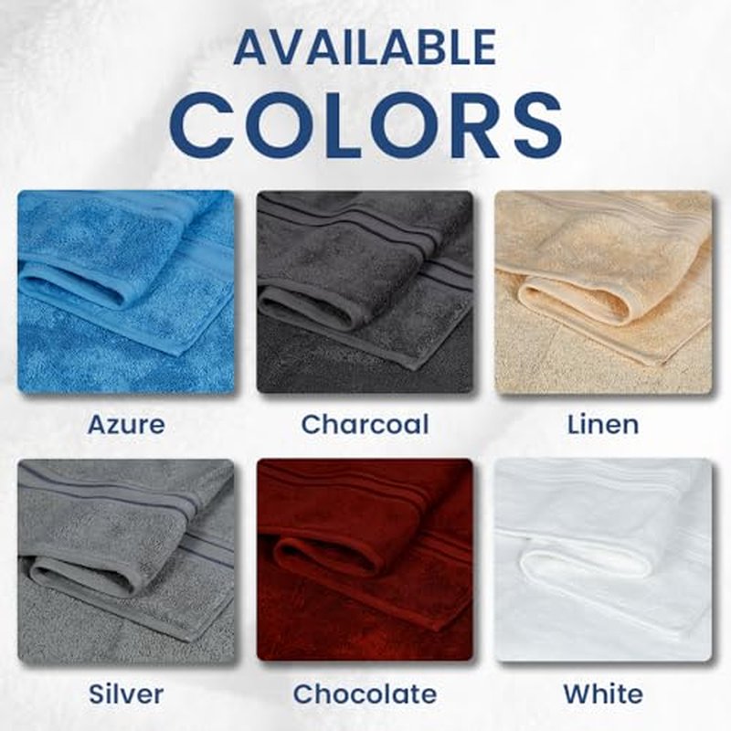 Casa Lino 4 Pack Bath Towels (27x54), 100% Pure Cotton, Luxury Bath Towels, Lightweight & Highly Absorbent, Quick Drying Towels for Bathroom, for Daily Use Bathroom, Red