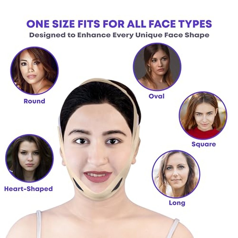 OORSE Silicone V Line Face Lifting Mask with Adjustable Double Chin Strap for Women