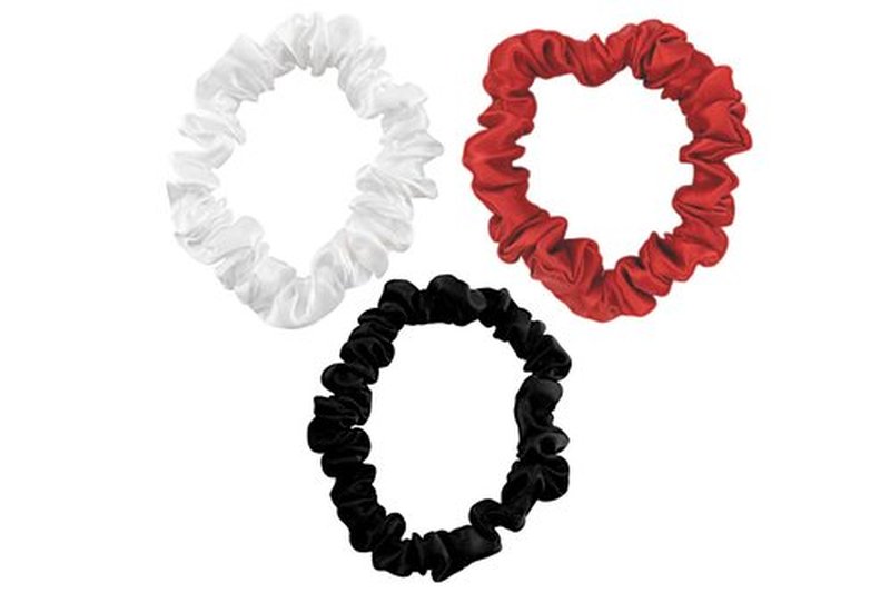 Celestial Silk Mulberry Silk Scrunchies for Hair (Small, Red, White, Black)