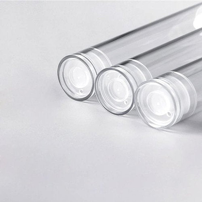 Wresty 12 Pcs Vacuum Lotion Bottles Plastic Empty Airless Pump Bottles Travel DIY Cosmetic Cream Pump Bottles Makeup Foundation Toiletries Liquid Vacuum Container (10ml)