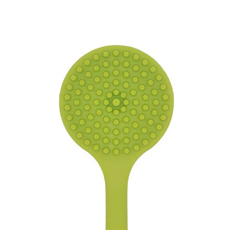 DNC Silicone Back Scrubber Soft Bath Body Brush for Shower with Long Handle (Green)