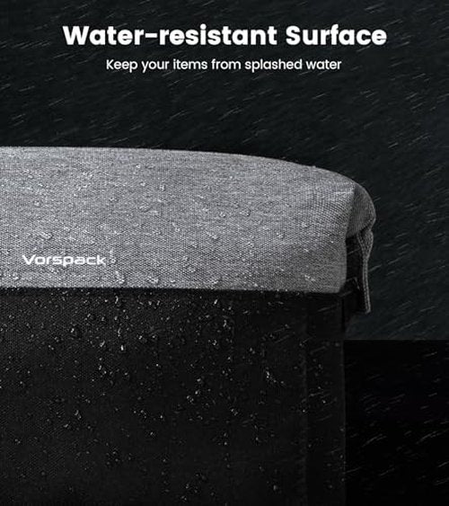 Vorspack Travel Toiletry Bag for Men - Large Mens Toiletry Travel Bag Water Resistant Dopp Kit Shaving Bag for Skincare Toiletries Bathroom Gifts - Black