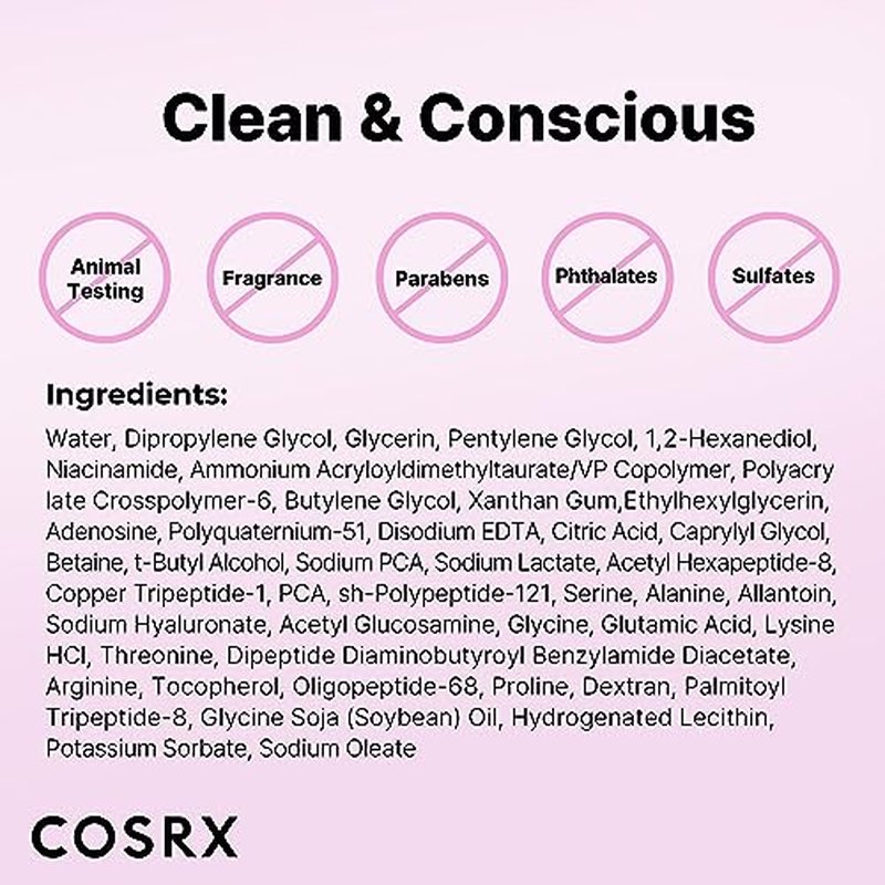 COSRX 6X Peptide Collagen Booster Toner Serum, Niacinamide & Hyaluronic Acid Skin Renewal Boosting Facial Essence for All Skin Types, Korean Skin Care, Paraben Free, 150mL/5.07 Fl.Oz