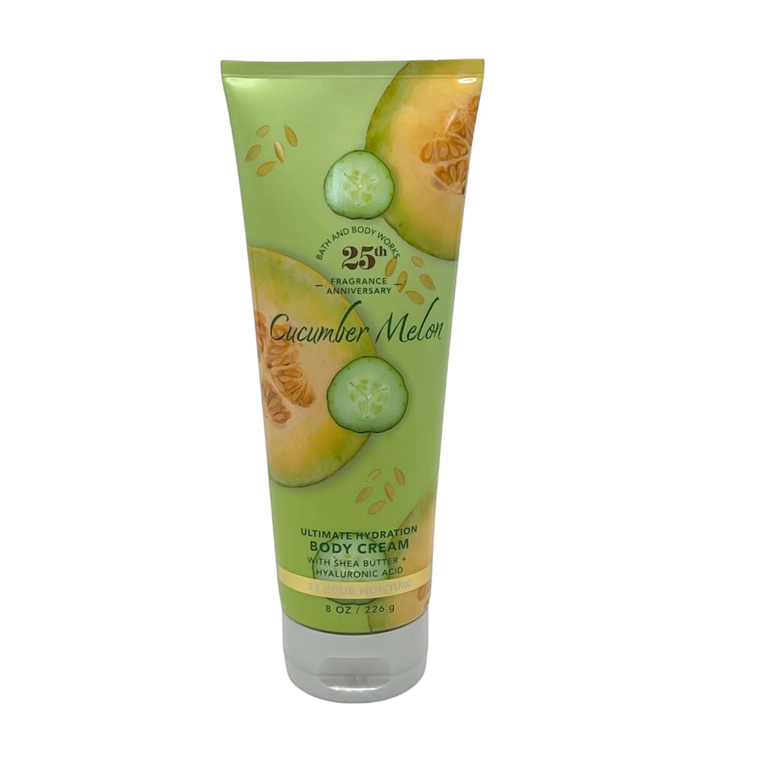Bath & Body Works Cucumber Melon 3pc bundle - Shower Gel 10oz, Mist 8oz, & Body Cream 8oz