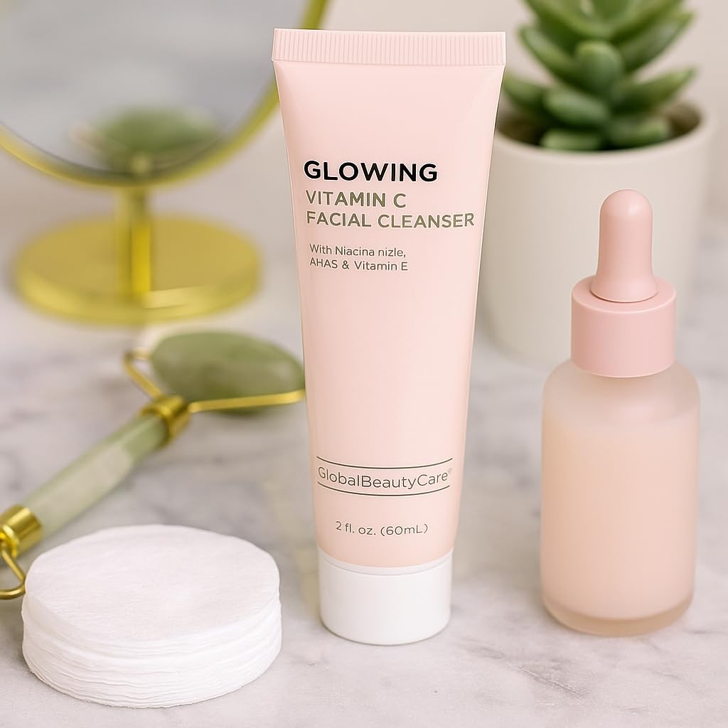 Global Beauty Care Vitamin C - Facial Cleanser with Niacinamide, AHA & Vitamin E, 1-Pack (2 fl oz)