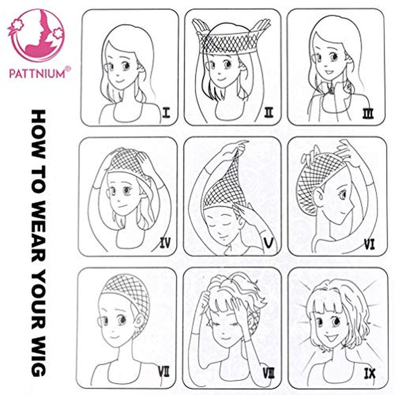 PATTNIUM Black Bob Wig for Women Short Black Wigs Straight Middle Part Black Hair Wig Natural Looking Heat Resistant Synthetic Wig