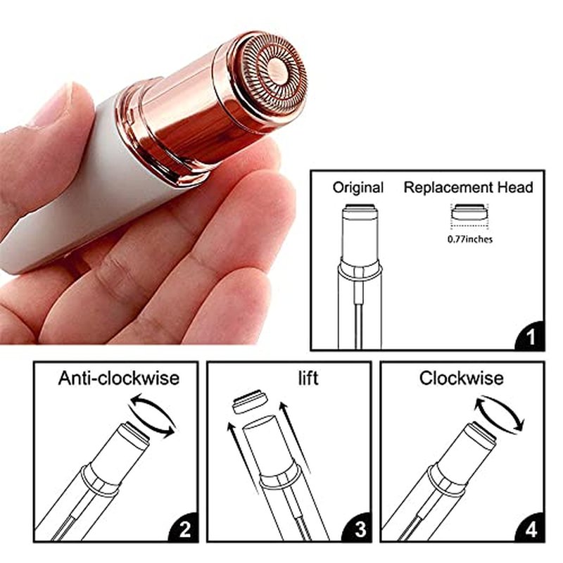 Facial Hair Remover Replacement Heads Gen 2 Double Ring Compatible with Flawless Facial Hair Removal Tool Generation 2