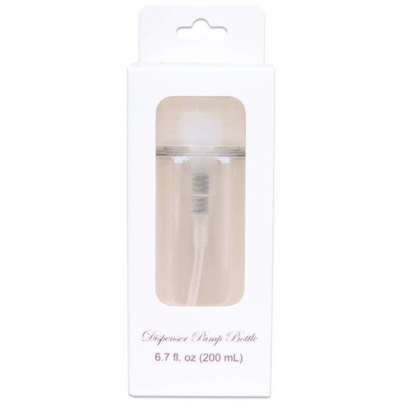 7oz Push Down Pump Dispenser Flip Top Cap Refillable Empty Bottle - Color: Clear - Lockable Travel Cosmetic Packaging Empty Bottle for Nail Polish Manicure