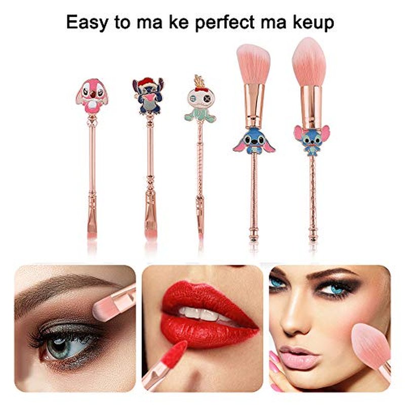 WeChip 5PCS Baby Brushes Creative Theme Fairy Makeup Brushes Set for Women