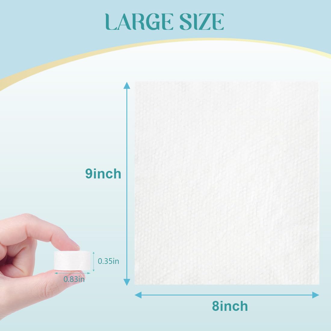 AIDEA Compressed Towels, Mini Portable Coin Face Towels, 100pcs Disposable Compressed Tissues for Travel, Camping, Home and Outdoor Activities