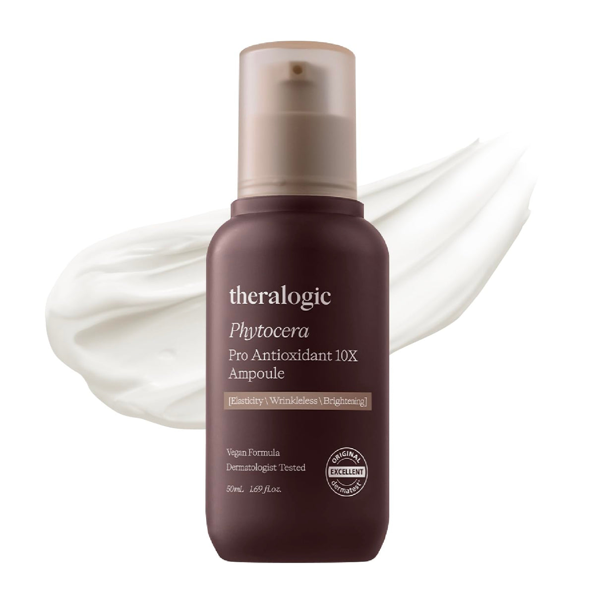 Theralogic Phytocera Pro Antioxidant 10X Ampoule - Ceramide Lifting Elasticity Age-Defying Face Serum with Collagen, Hyaluronic Acid, NMF - Vegan and Dermatologically Tested, 1.69 fl.oz.