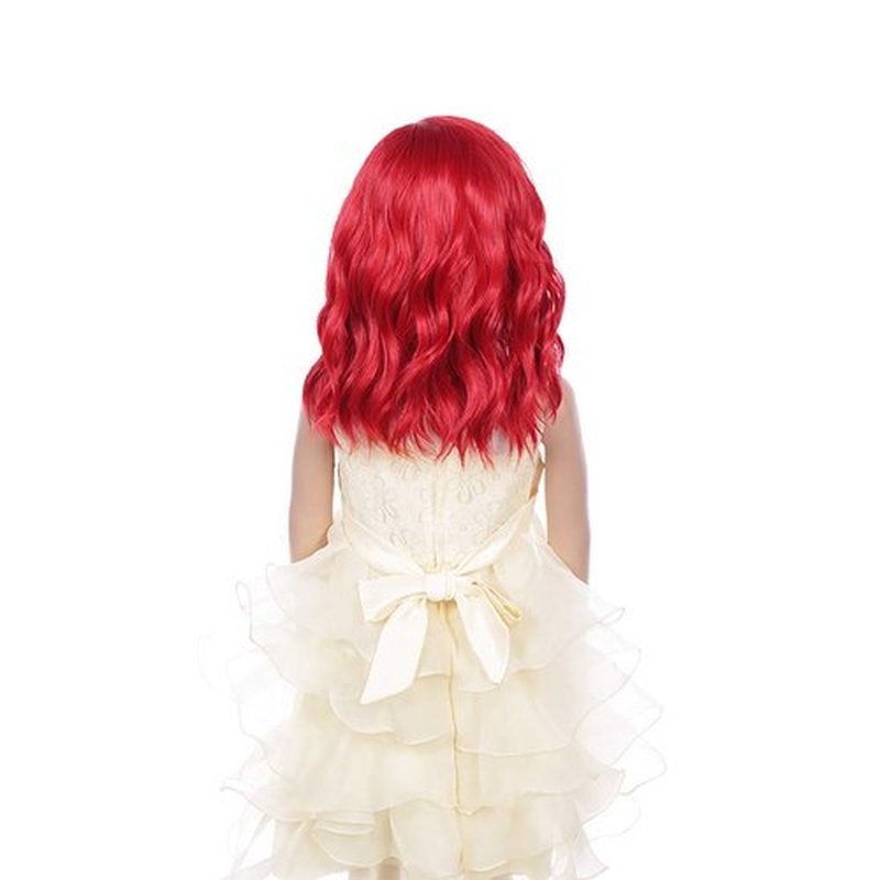 PATTNIUM Kids Child Wig Red Wig for Kids Short Wavy Wig Gilrs Red Wig Cosplay Halloween Party Costume Synthetic Wig(Red)