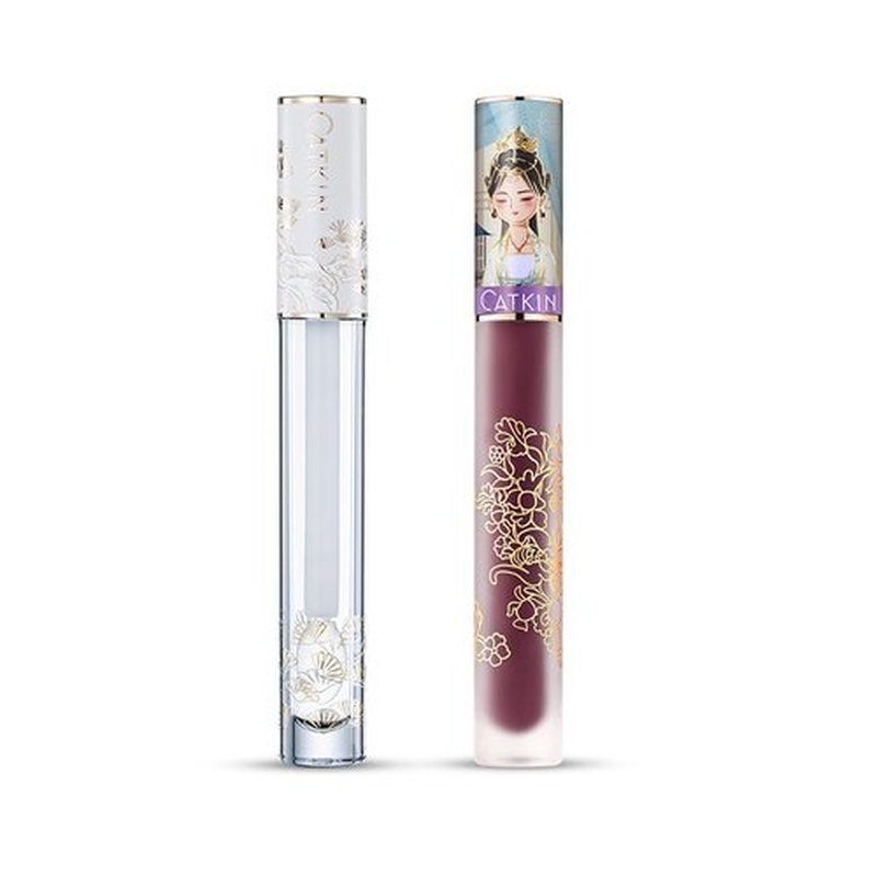 Catkin Semi Matte Liquid Lipstick Lip Gloss for Women Tinted High Pigmented, Waterproof Long Lasting Moisturizing Smooth Velvet Effect 2pcs 03