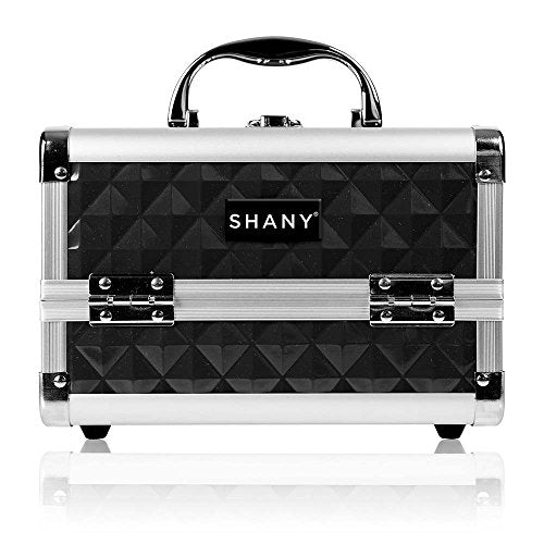 SHANY Chic Makeup Train Case Cosmetic Box Portable Makeup Case Cosmetics Beauty Organizer Jewelry storage with Locks, Multi trays Makeup Storage Box with Makeup Mirror - Rose Gold