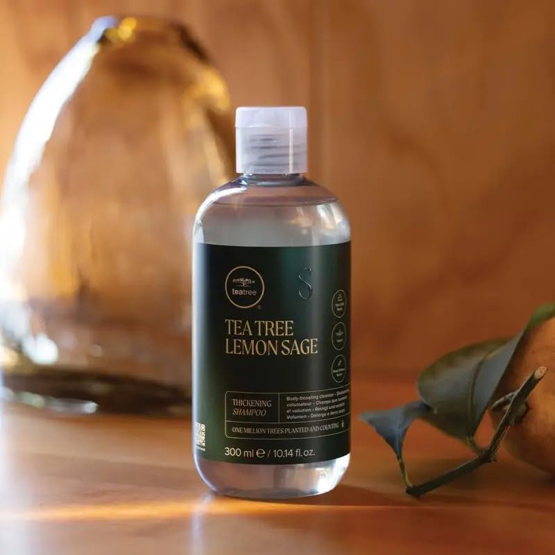 Tea Tree Lemon Sage Thickening Shampoo, Builds Body + Boosts Volume, For Fine Hair, 2.5 fl. oz.