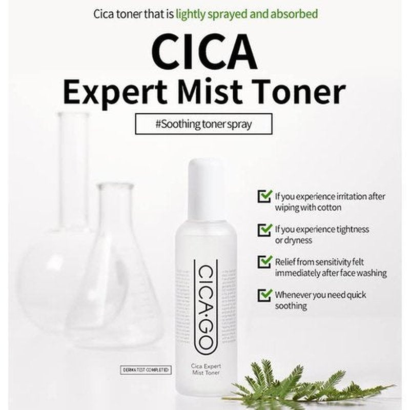 ISOI CICAGO CICA Expert Mist Toner, Calming and Soothing Alcohol-Free Toner, Daily Facial Mist for Sensitive and Irritated Skin, Korean Skin Care (150ml, 5.07 fl.oz)