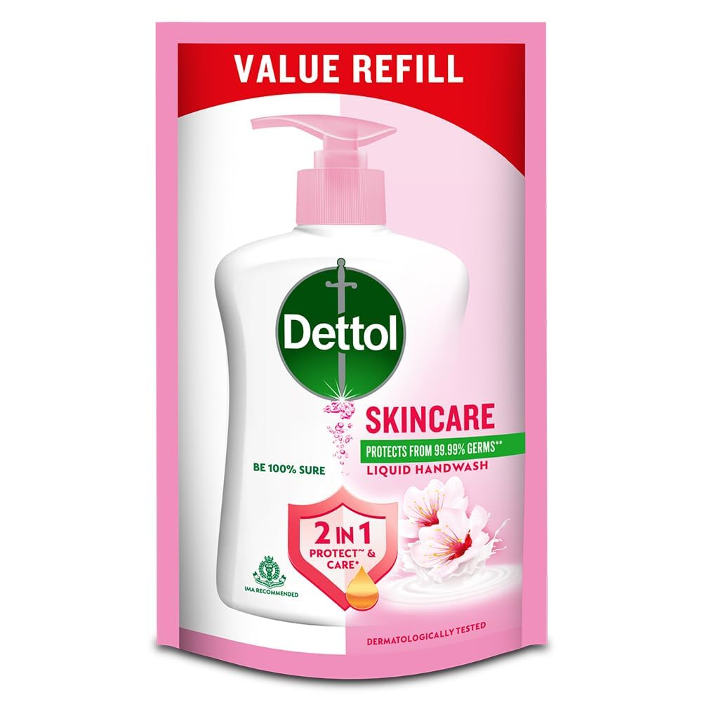 Dettol Skincare pH Balanced Liquid Handwash Refill Pouch (175ml) pack of 3