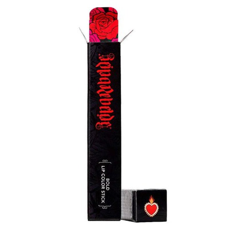 REINA REBELDE Alma Desnuda Bold Lip Color Stick High Pigmentation Peachy Nude Lipstick/Moisturizing Full-Coverage Satin Finish/High Density/Vegan/Cruelty, Paraben, and Phthalate-Free