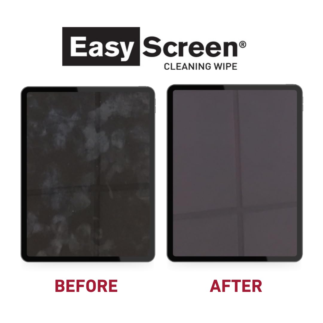 Easy Screen Cleaning Wipes, Electronic Screen Cleaning, Laptops, Monitors, Phone, Tablet, TV Screen Cleaning Wipe, 70 Wipes per Canister, Large 9"x 6" Durable Wipe