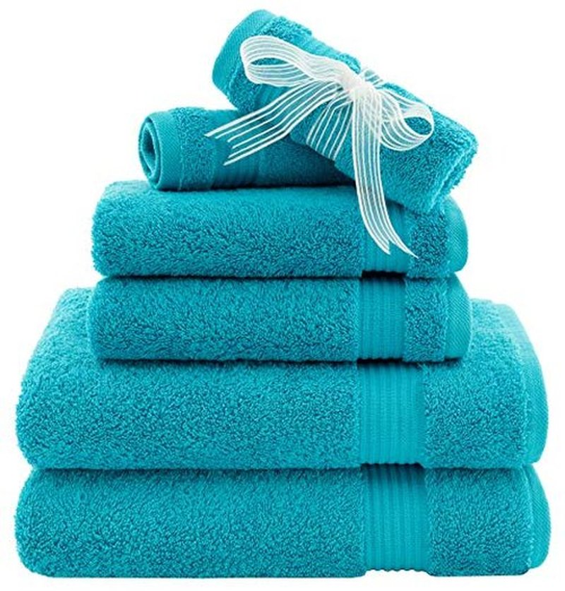 American Veteran Towel, 6 Piece Towel Set for Bathroom Clearance Prime, 100% Cotton Turkish Bathroom Towels, 2 Bath Towels 2 Hand Towels 2 Washcloths, Yellow