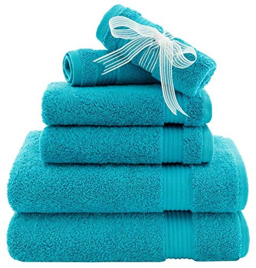 American Veteran Towel, 6 Piece Towel Set for Bathroom Clearance Prime, 100% Cotton Turkish Bathroom Towels, 2 Bath Towels 2 Hand Towels 2 Washcloths, Yellow