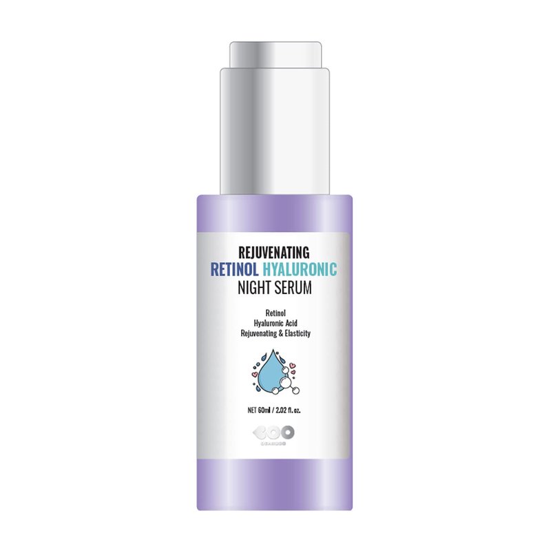 Rejuvenating Retinol & Hyaluronic Night Serum - 2.02 Fl Oz for Youthful Skin