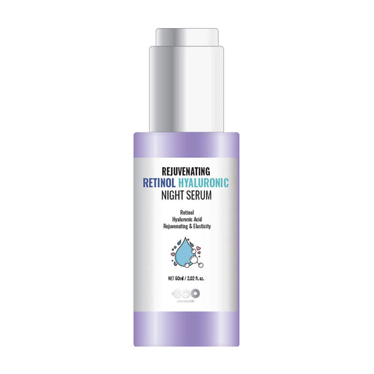 Rejuvenating Retinol & Hyaluronic Night Serum - 2.02 Fl Oz for Youthful Skin