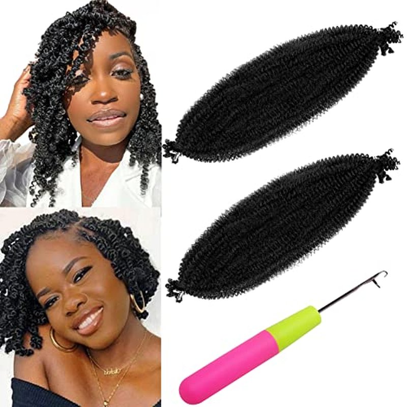 KYNLEY 12inch Springy Afro Twist Hair 8 Packs Blonde Kinky Marley Twist Braiding Hair Cuban Twist Hair Wrapping Hair for Soft Locs 27#