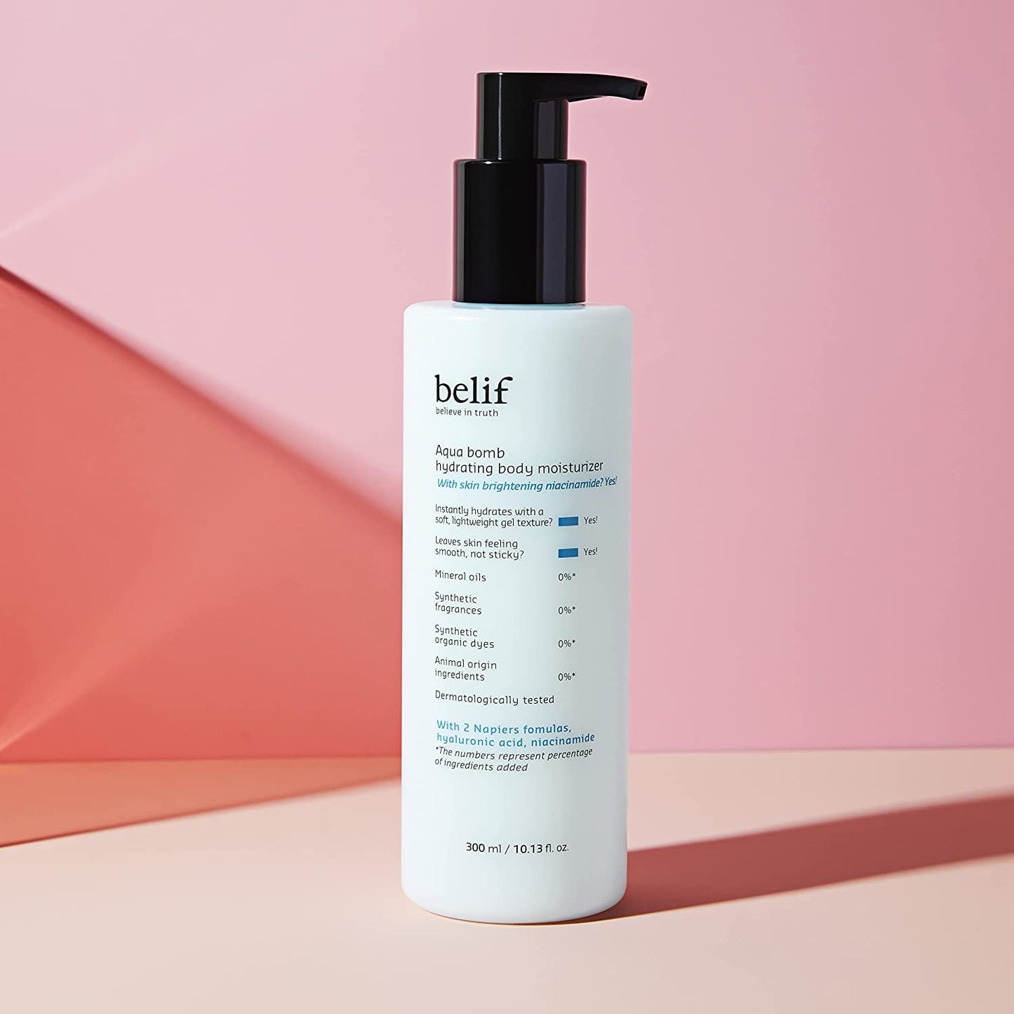 belif Aqua Bomb Hydrating Body Moisturizer With Niacinamide | Moisturizer for Combination To Dry Skin | Body Lotion, Hydration, Clean Beauty | Kbeauty Skincare, 10.13 Fl. Oz