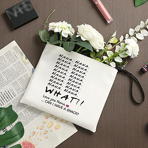 Nana Gifts, Nana Make Up Bag Cosmetic Bag for Women, Grandma Grandmother Birthday Gifts for Nana from Grandson Granddaughter, Grandma Nana Gifts from Grandchildren, Nana Gifts from Grandkids