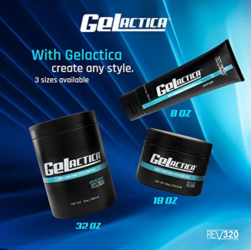 Gelactica - Edge Control Hair Gel - Bold Hold Natural Hair Product - Styling Gel - Strong Hold (18oz)