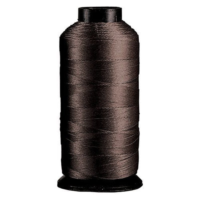 Bonded Nylon Hair Weaving Thread - Heavy Duty & Thicker String Hair Threads for Hair Extensions, Real & Synthetic Dreadlocks, Custom Wigs, Braids, 4oz-1400m/spool (Dark Brown)