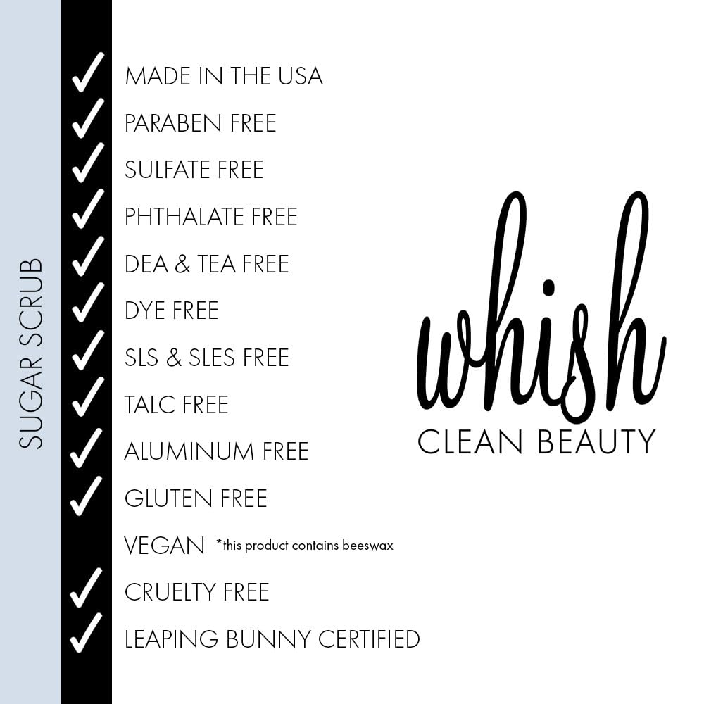 Whish Exfoliating Brown Sugar Body Scrub with Shea Butter, Aloe & Raspberry